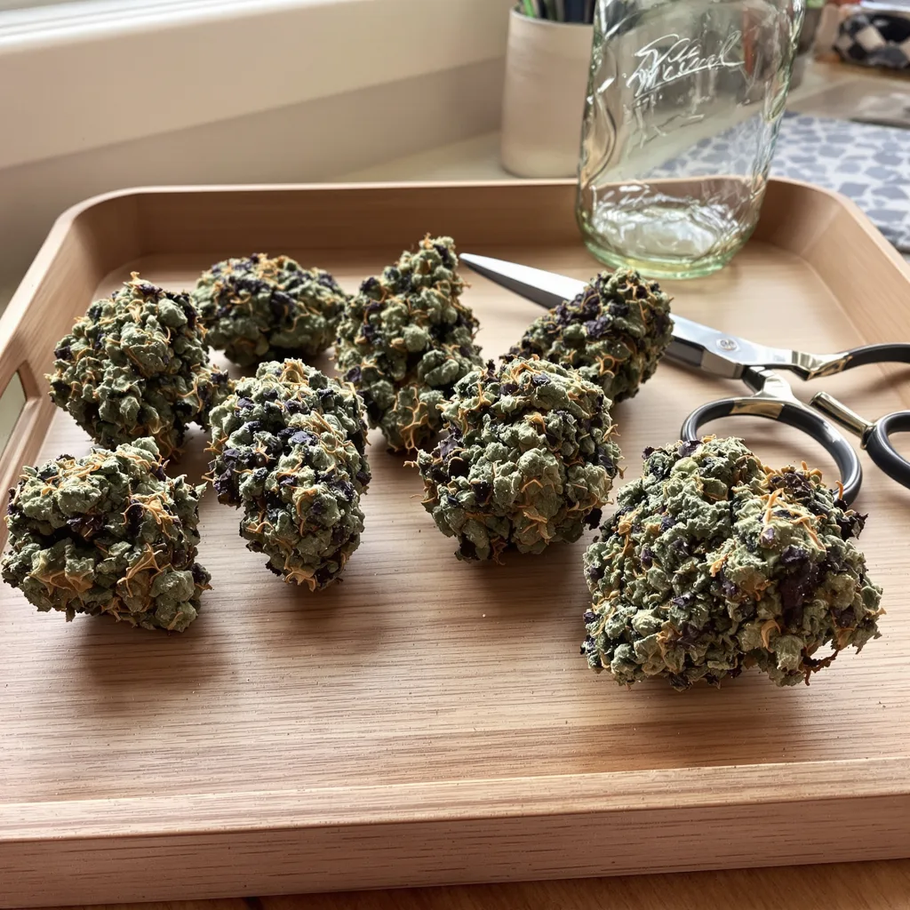 Special Kush #1 88% indica / 12% sativa — flor con tricomas visibles