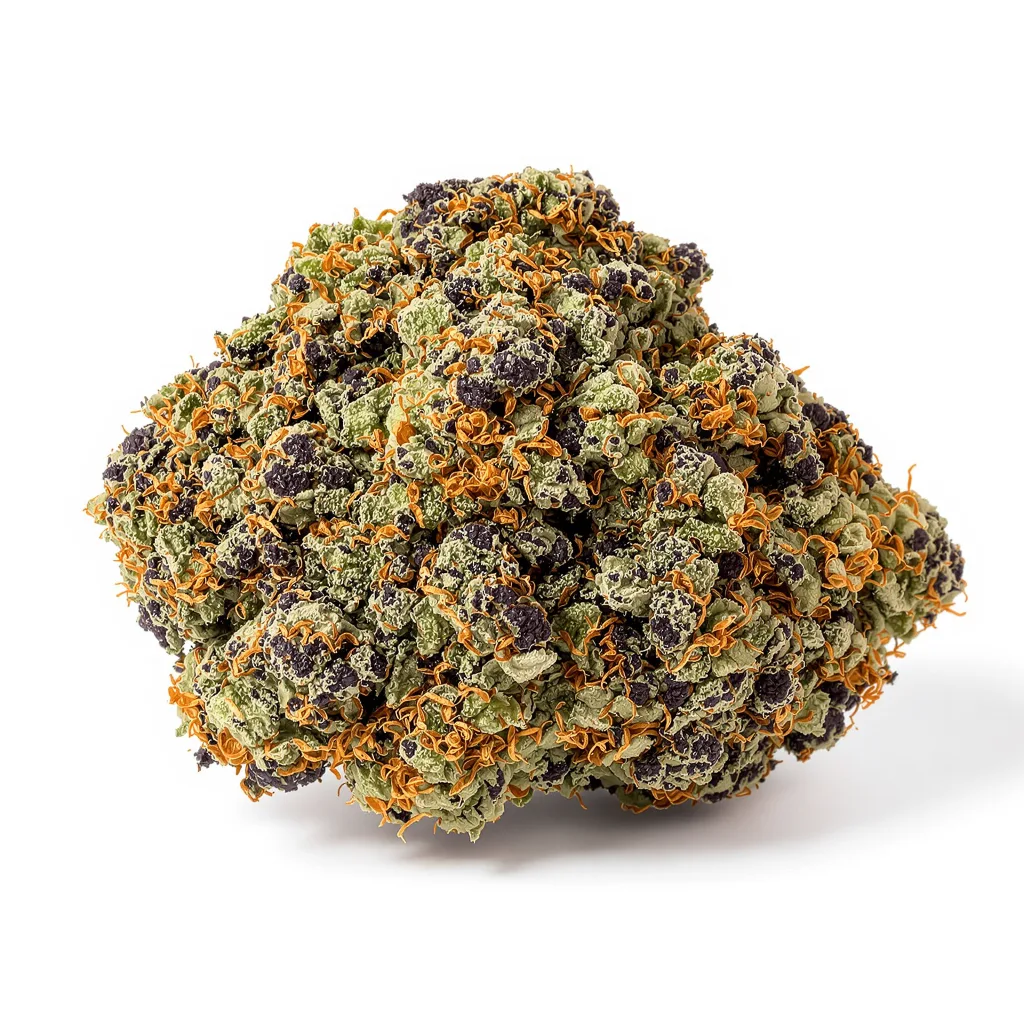 Special Kush #1 88% indica / 12% sativa — flor con tricomas visibles