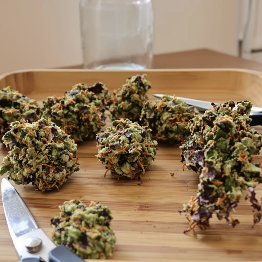 Special Reserve Black Lime 70% indica / 30% sativa — flor con tricomas visibles