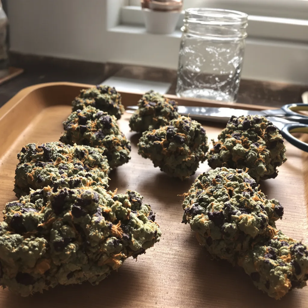 Star Berry 68% indica / 32% sativa — flor con tricomas visibles