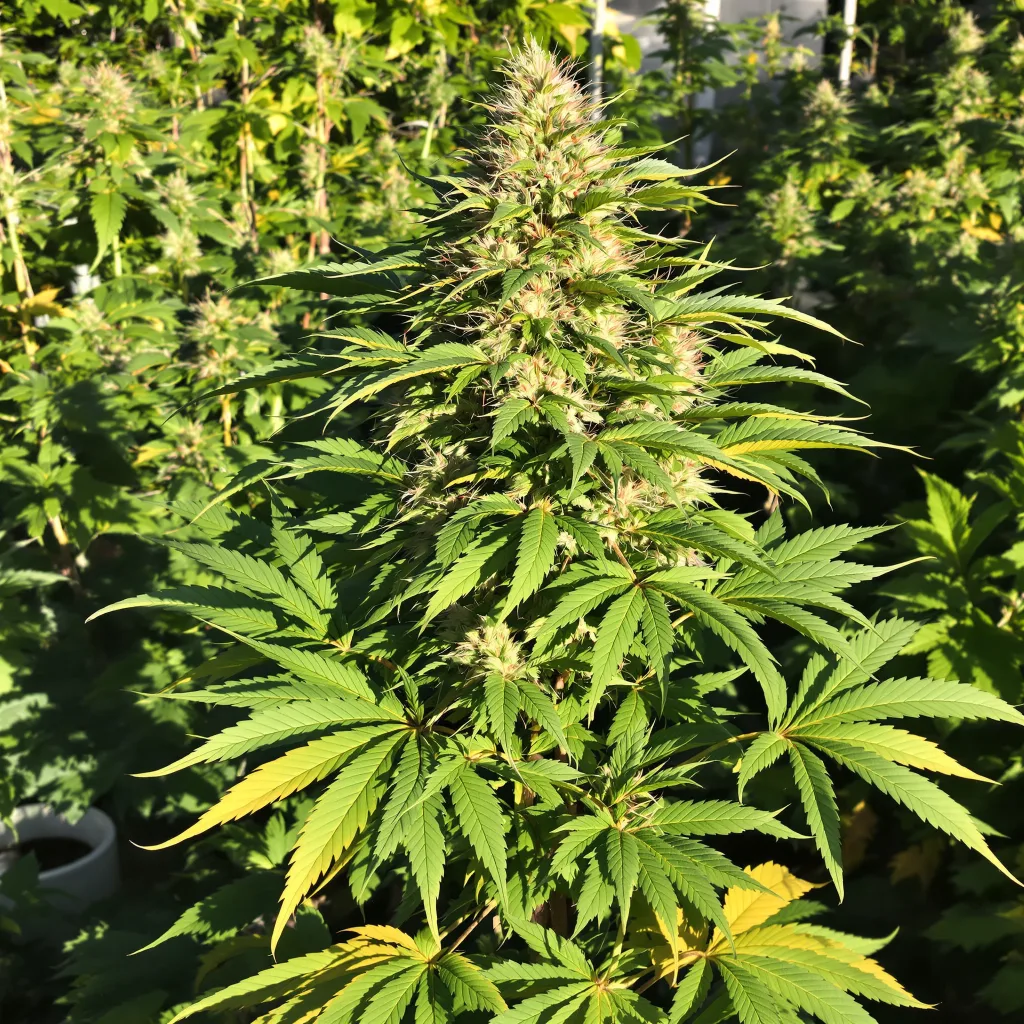 Star Killer 66% indica / 34% sativa — flor con tricomas visibles