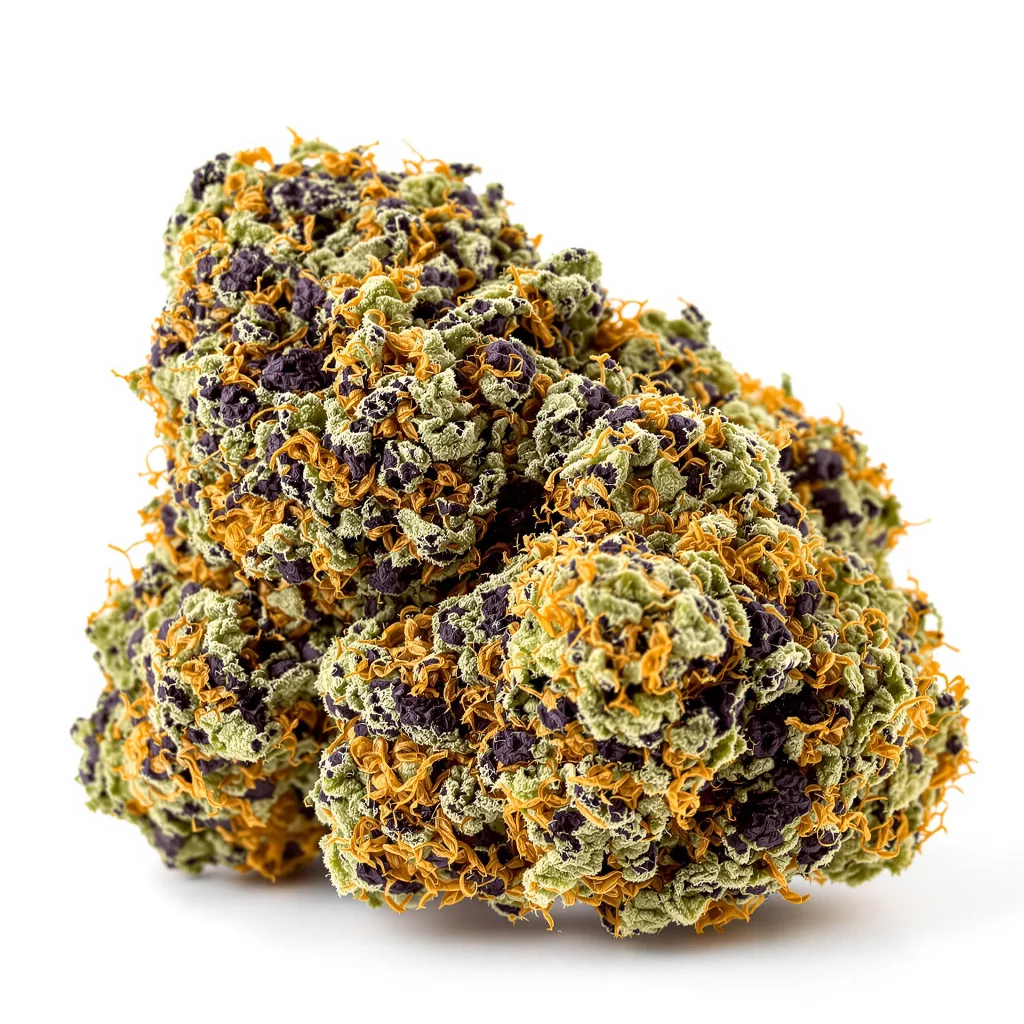 StarBud 76% indica / 24% sativa — flor con tricomas visibles