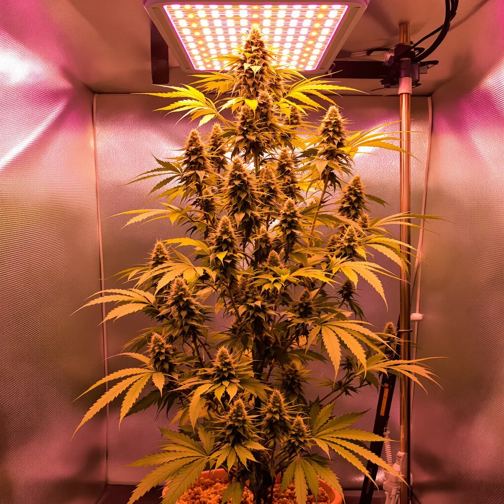 Planta de cannabis Stardawg en fase de floración — 150-200 cm feminizada