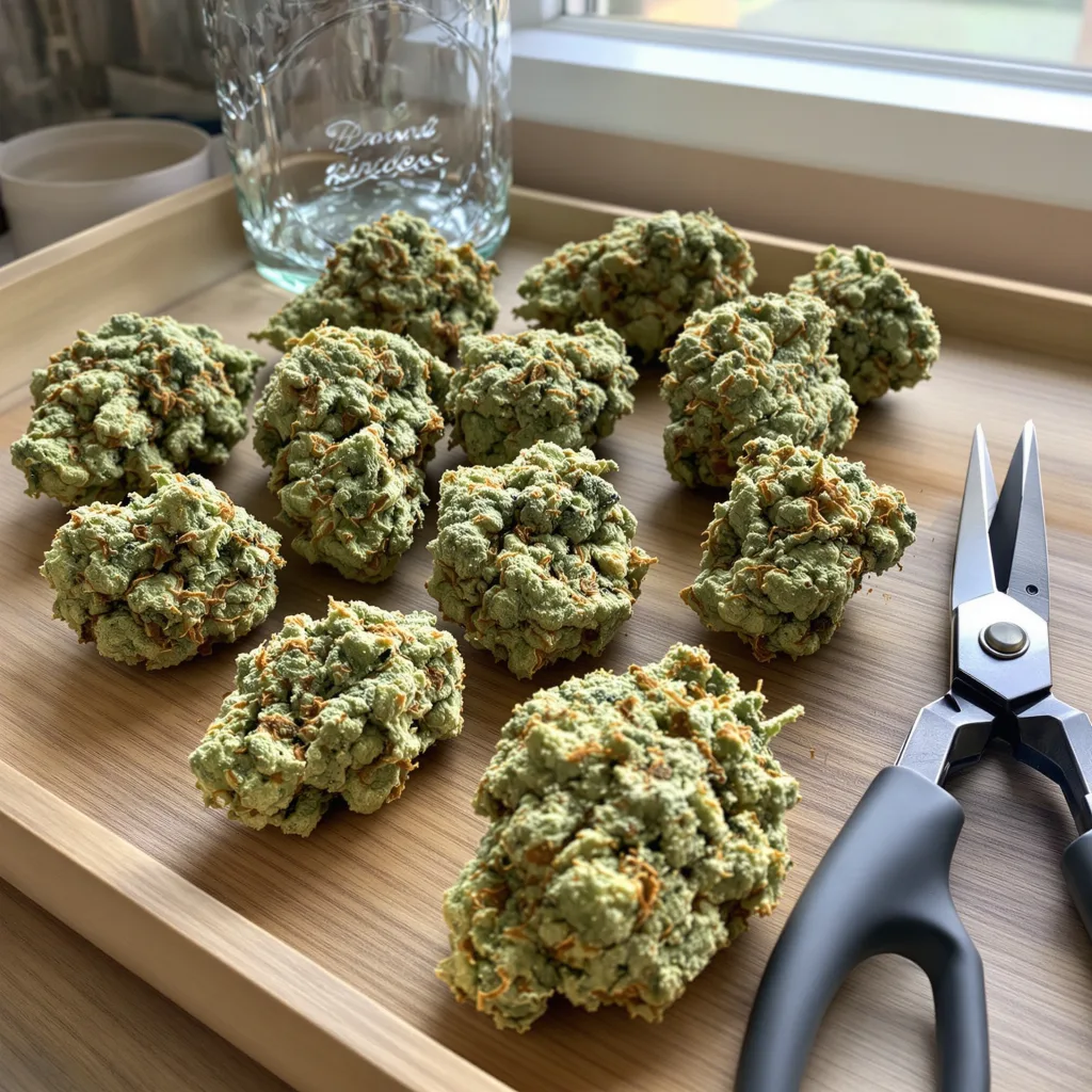 Stephen Hawking Kush CBD 49% indica / 51% sativa — flor con tricomas visibles