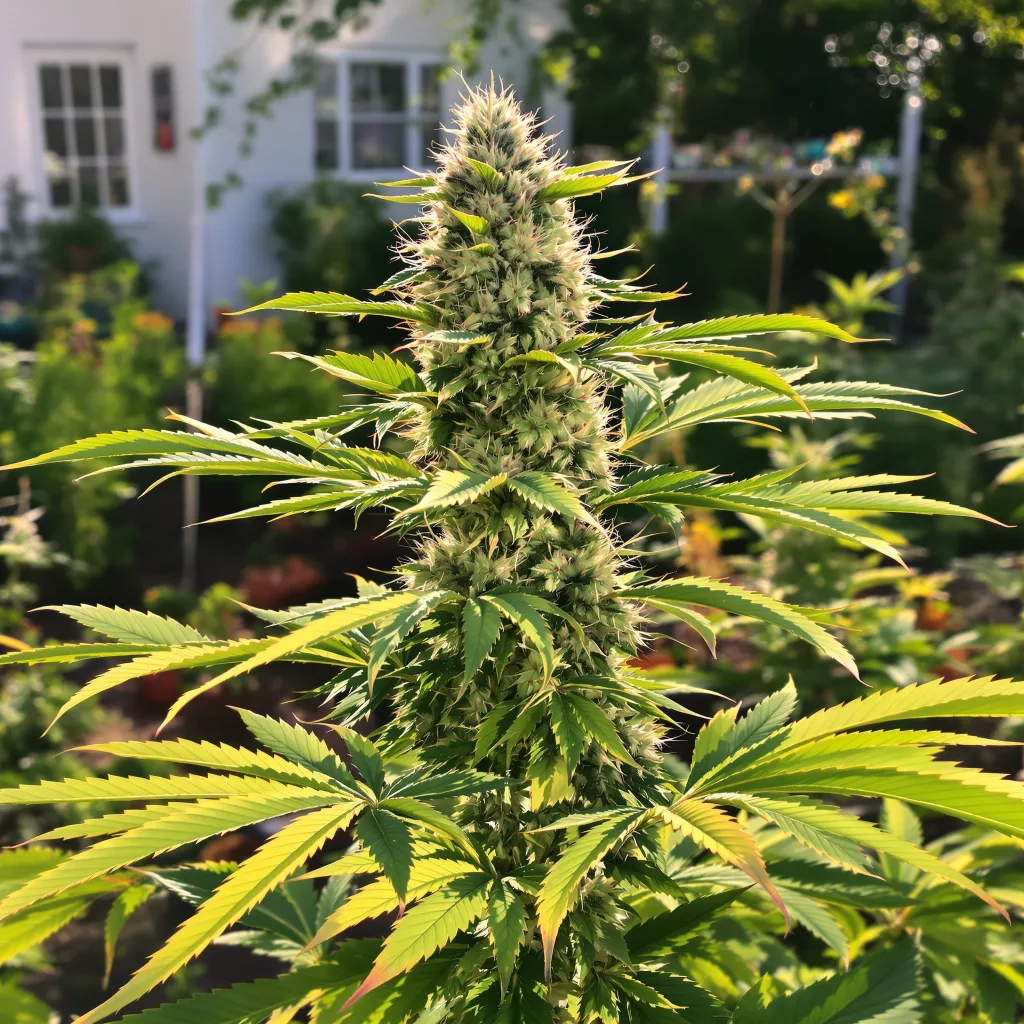 Stephen Hawking Kush CBD 49% indica / 51% sativa — flor con tricomas visibles