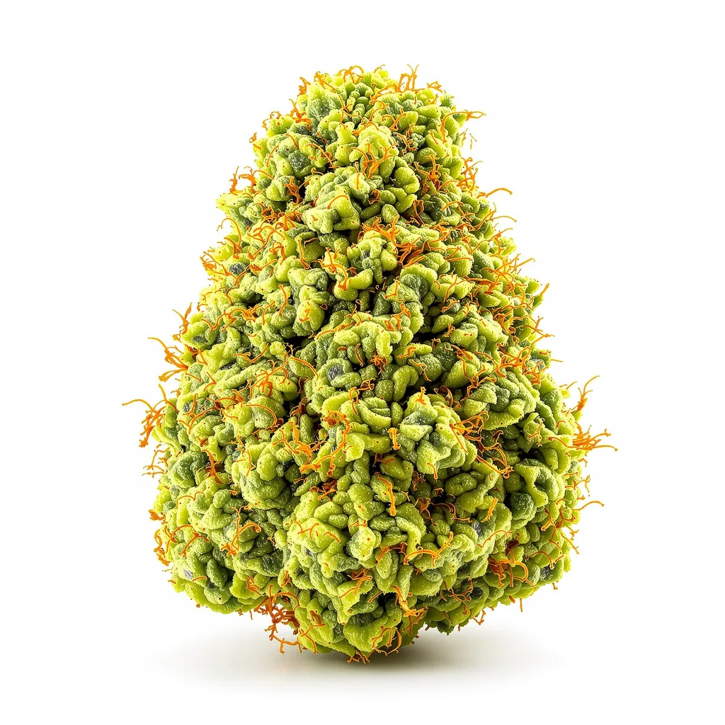Steve's Dream Queen 20% indica / 80% sativa — flor con tricomas visibles