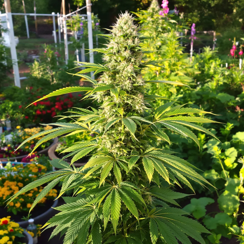 Sticky Dickie 64% indica / 36% sativa — flor con tricomas visibles