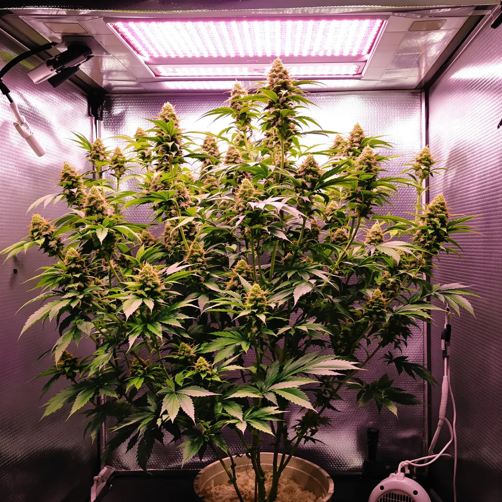 Planta de cannabis Strawberry Cheese en fase de floración — 120-180 cm feminizada
