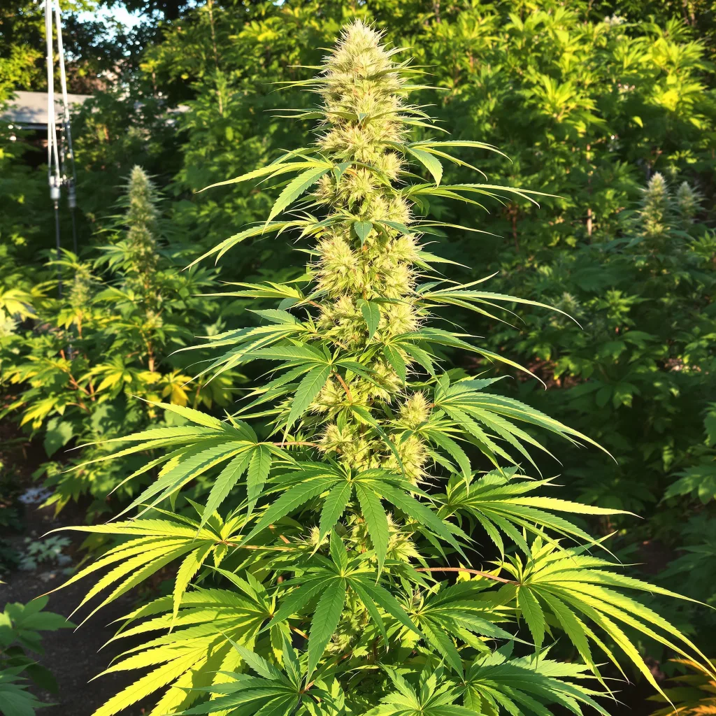 Strawberry Cough 11% indica / 89% sativa — flor con tricomas visibles