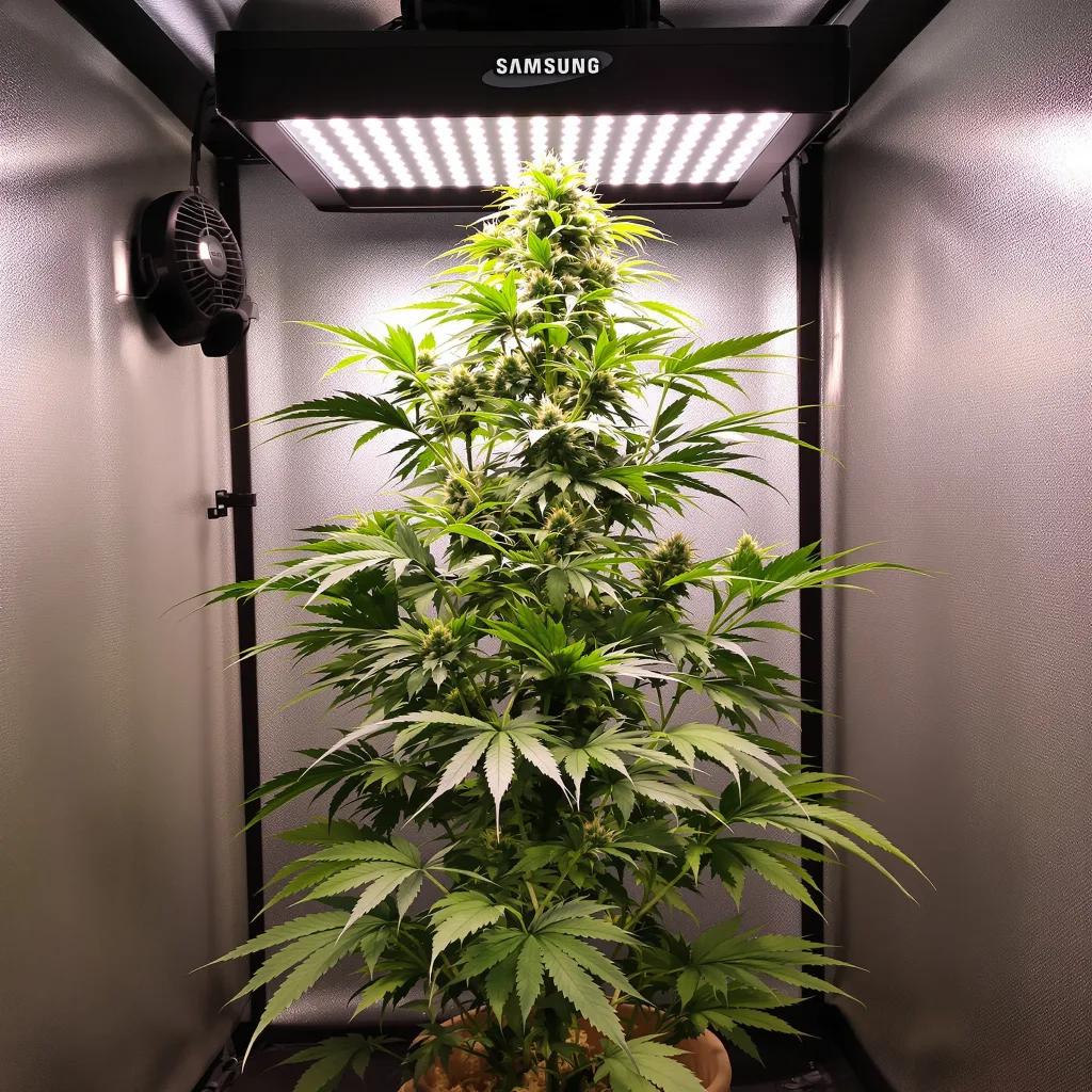 Planta de cannabis Strawberry en fase de floración — 150-200 cm feminizada
