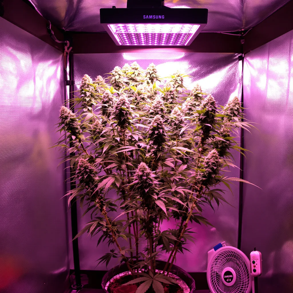 Planta de cannabis Strawberry Fields en fase de floración — 120-180 cm feminizada