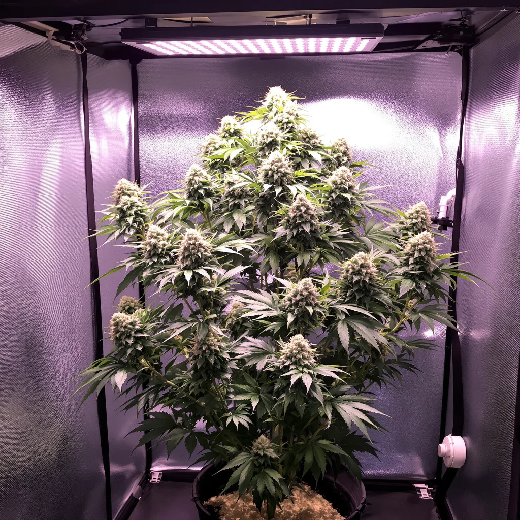 Planta de cannabis Strawberry Fizz Prerolls en fase de floración — 120-180 cm hybrid