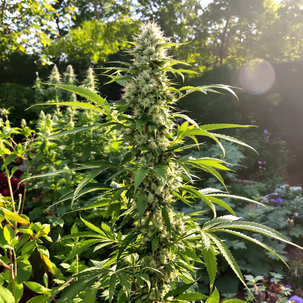 Strawberry Gary 38% indica / 62% sativa — flor con tricomas visibles