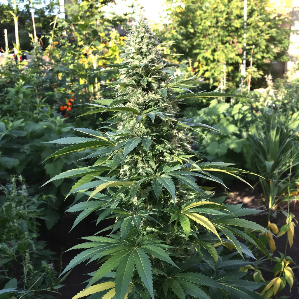 Strawberry Gorilla 70% indica / 30% sativa — flor con tricomas visibles