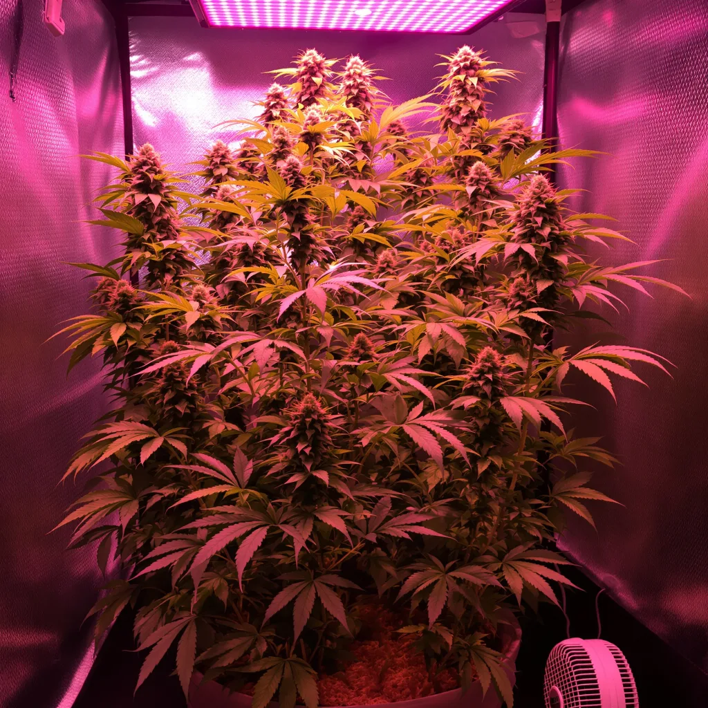 Planta de cannabis Strawberry Haze en fase de floración — 60-100 cm autofloración