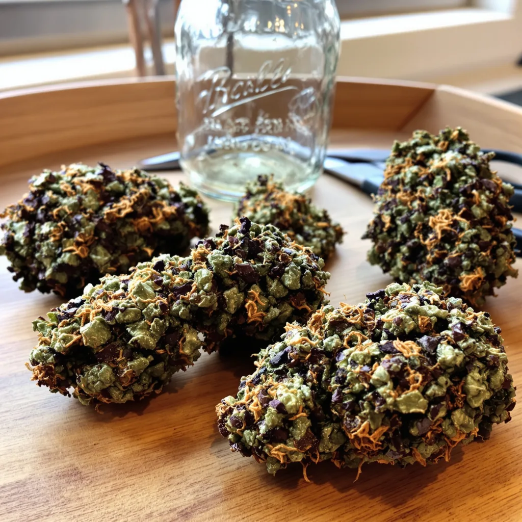 Strawberry Kush 78% indica / 22% sativa — flor con tricomas visibles