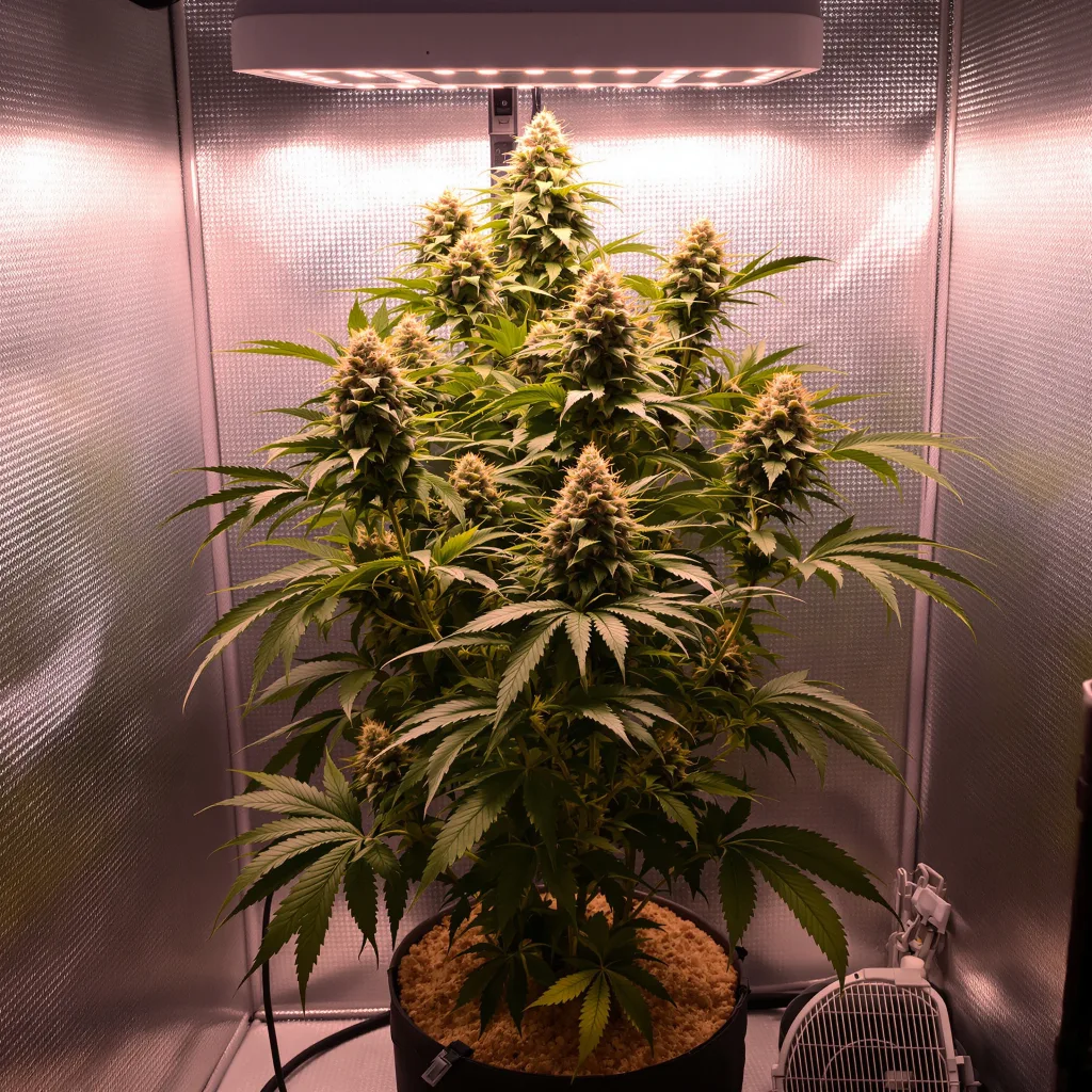 Planta de cannabis Strawberry Kush en fase de floración — 90-130 cm feminizada