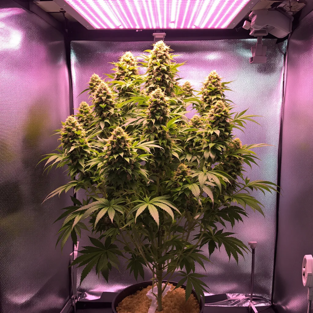 Planta de cannabis Strawberry Lemonade en fase de floración — 120-180 cm feminizada