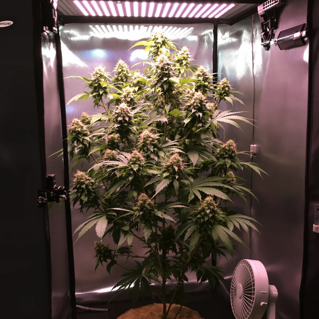 Planta de cannabis Strawberry Milkshake en fase de floración — 120-180 cm feminizada