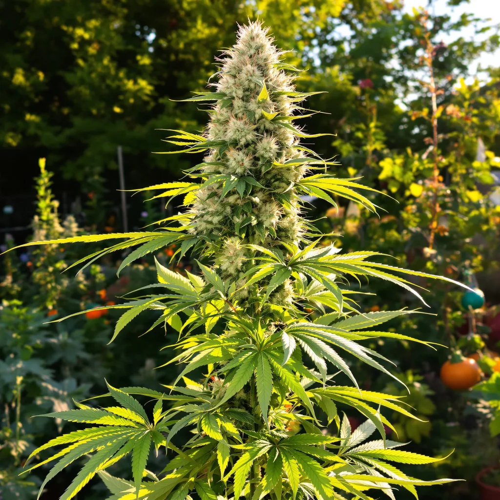 Strawberry Milkshake 48% indica / 52% sativa — flor con tricomas visibles
