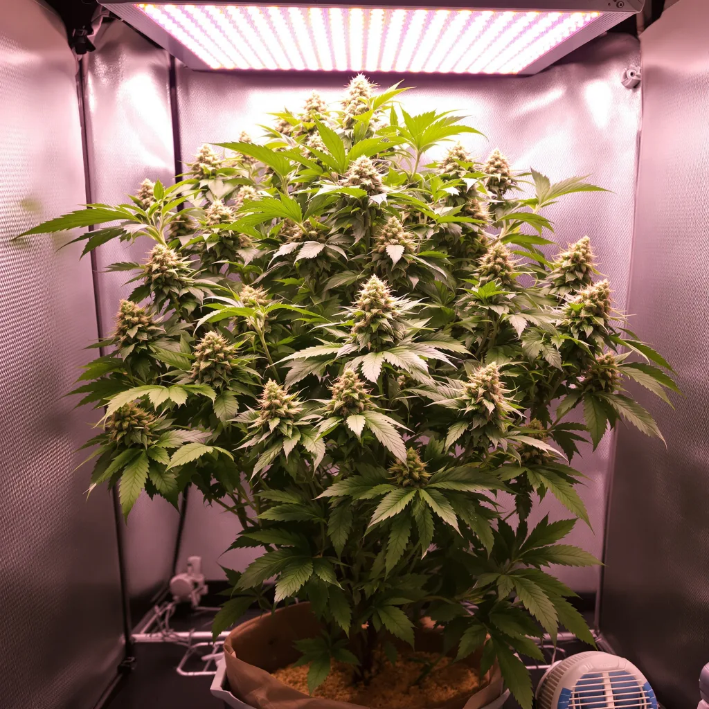 Planta de cannabis Super Cheese en fase de floración — 90-130 cm feminizada