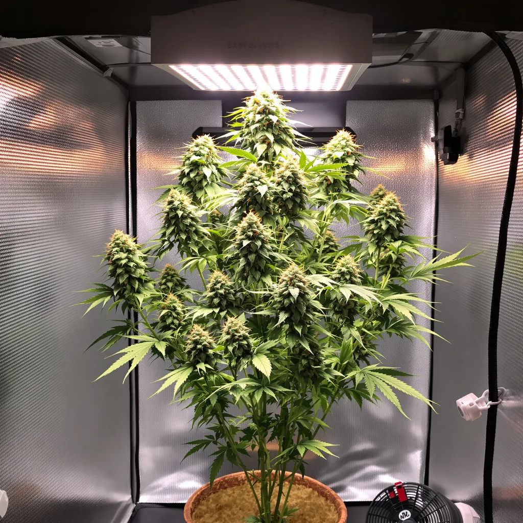 Planta de cannabis Super Jack en fase de floración — 60-100 cm autofloración
