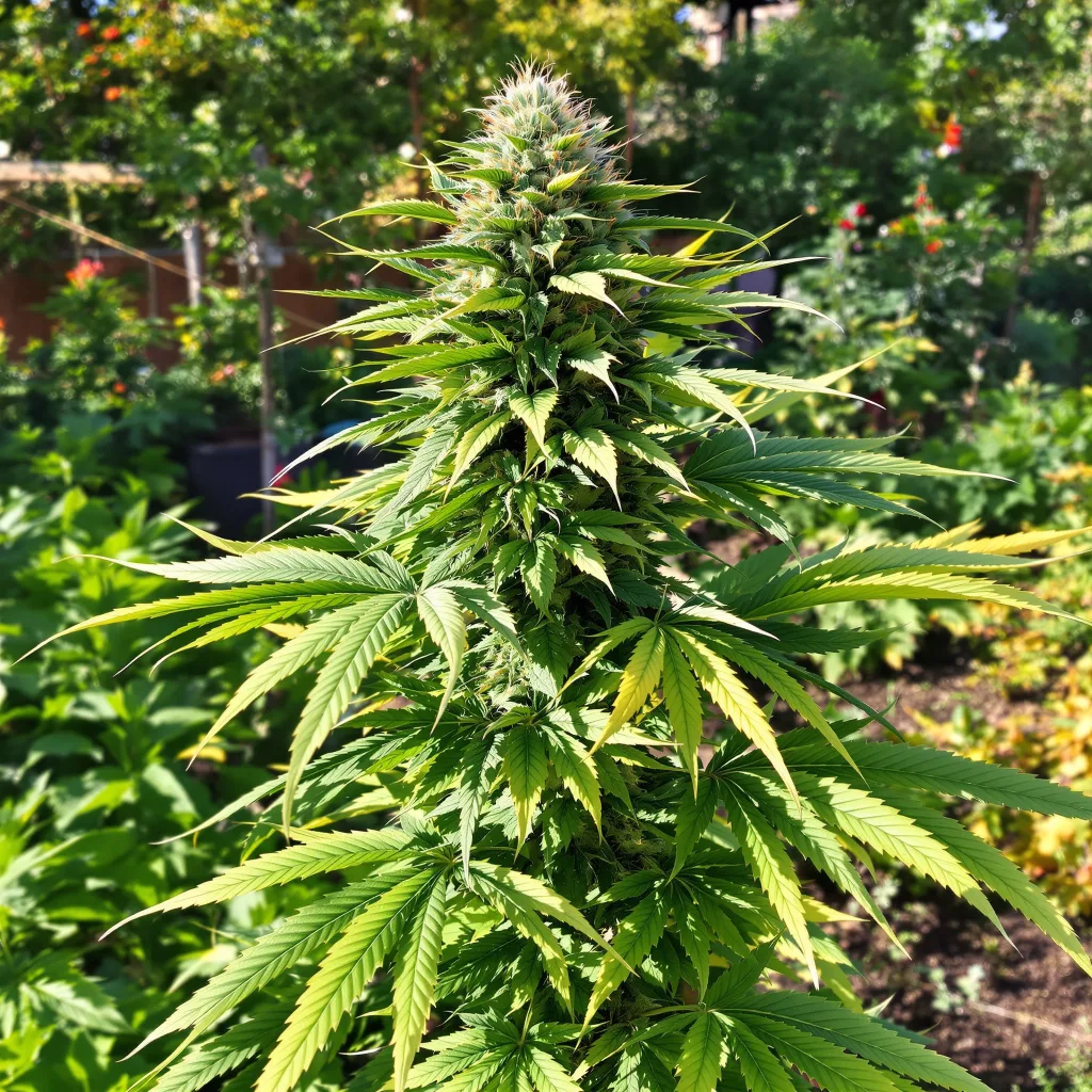 Super Kush 71% indica / 29% sativa — flor con tricomas visibles