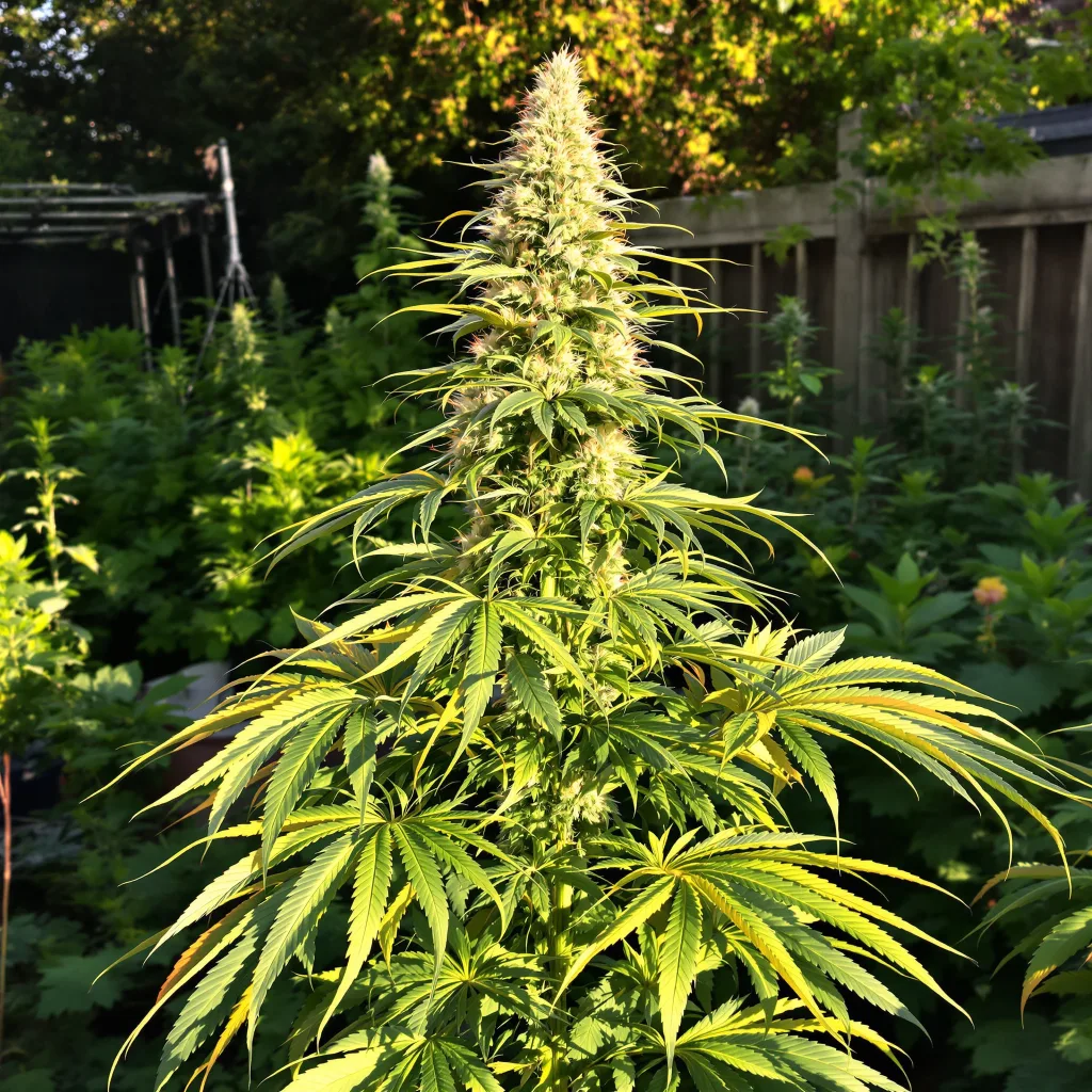 Super Lemon Haze 14% indica / 86% sativa — flor con tricomas visibles