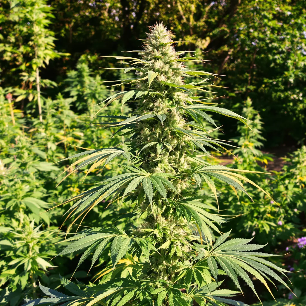Super Silver Haze 6% indica / 94% sativa — flor con tricomas visibles