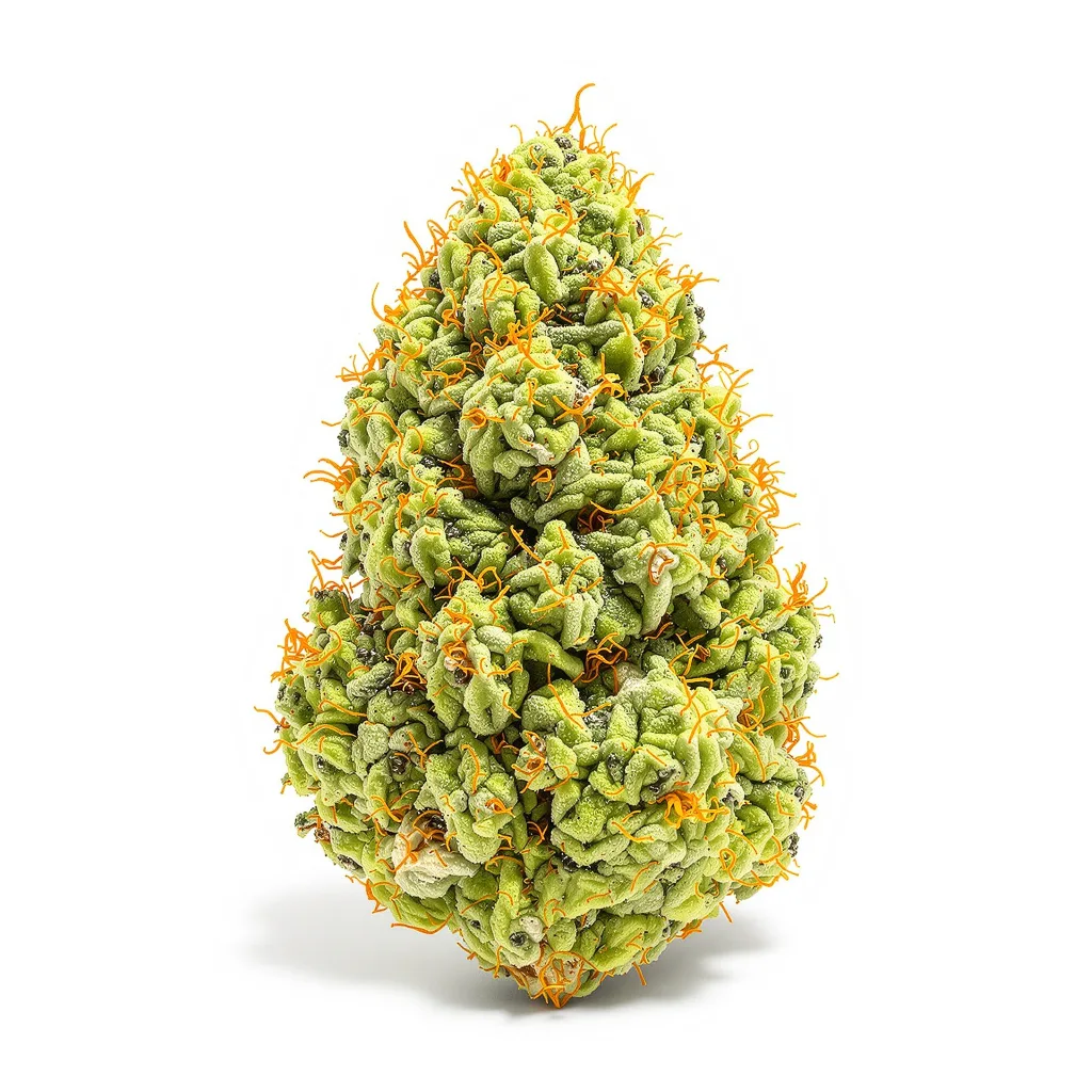 Super Silver Haze 6% indica / 94% sativa — flor con tricomas visibles