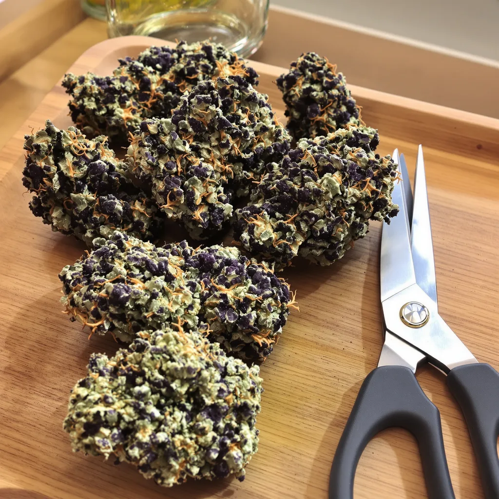 Super Skunk 70% indica / 30% sativa — flor con tricomas visibles