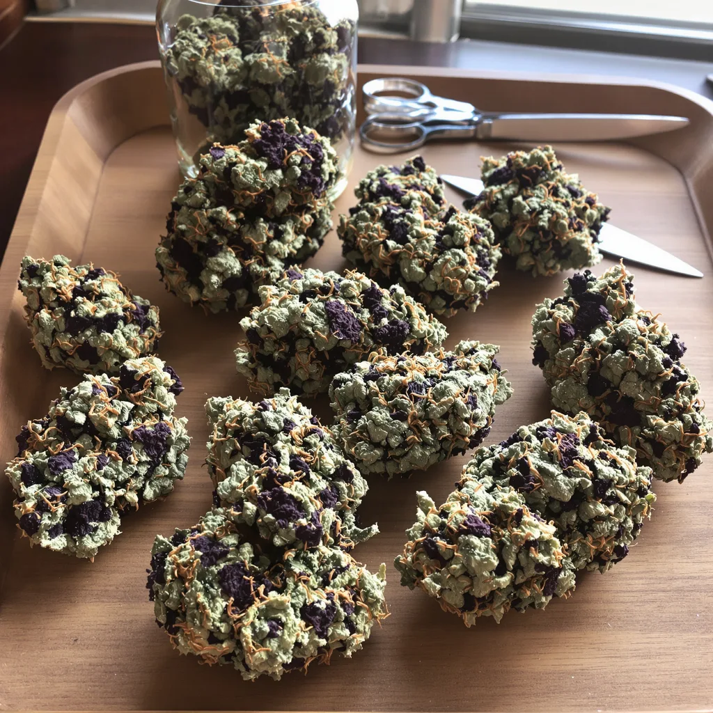 Super Skunk 70% indica / 30% sativa — flor con tricomas visibles