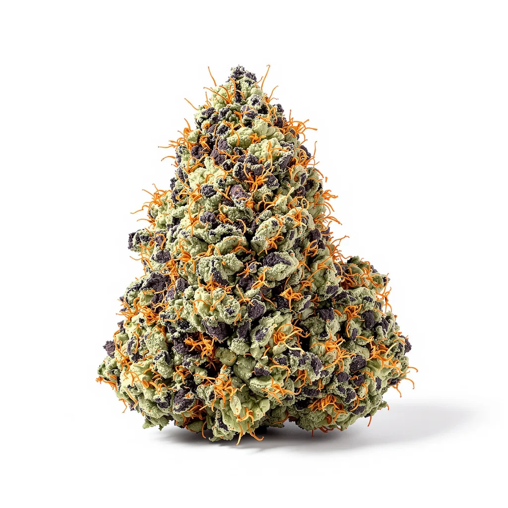 Super Skunk 70% indica / 30% sativa — flor con tricomas visibles