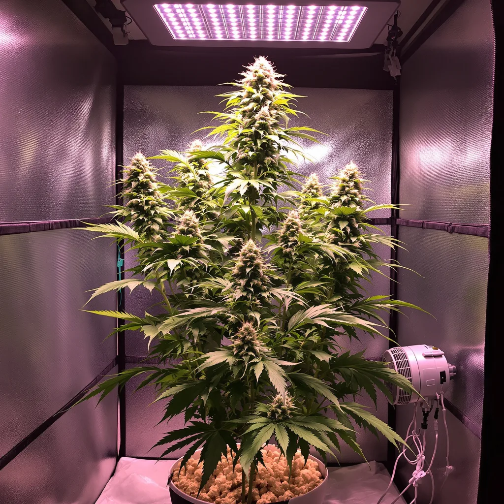 Planta de cannabis Super Sour Diesel en fase de floración — 150-200 cm feminizada