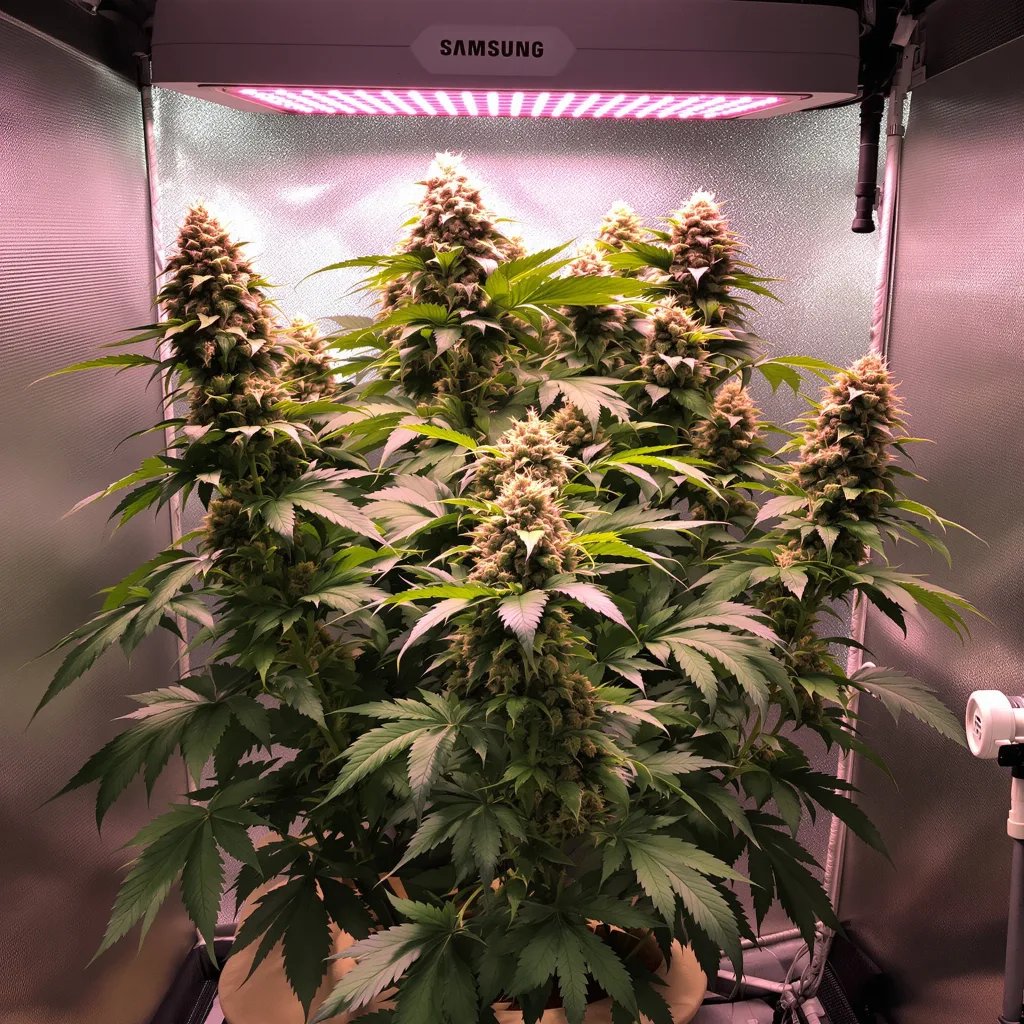 Planta de cannabis Supergirl en fase de floración — 90-130 cm feminizada