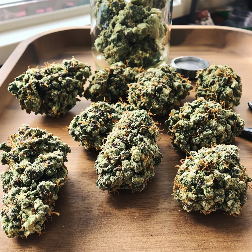 Surprise MFCKR Mixpack 40% indica / 60% sativa — flor con tricomas visibles