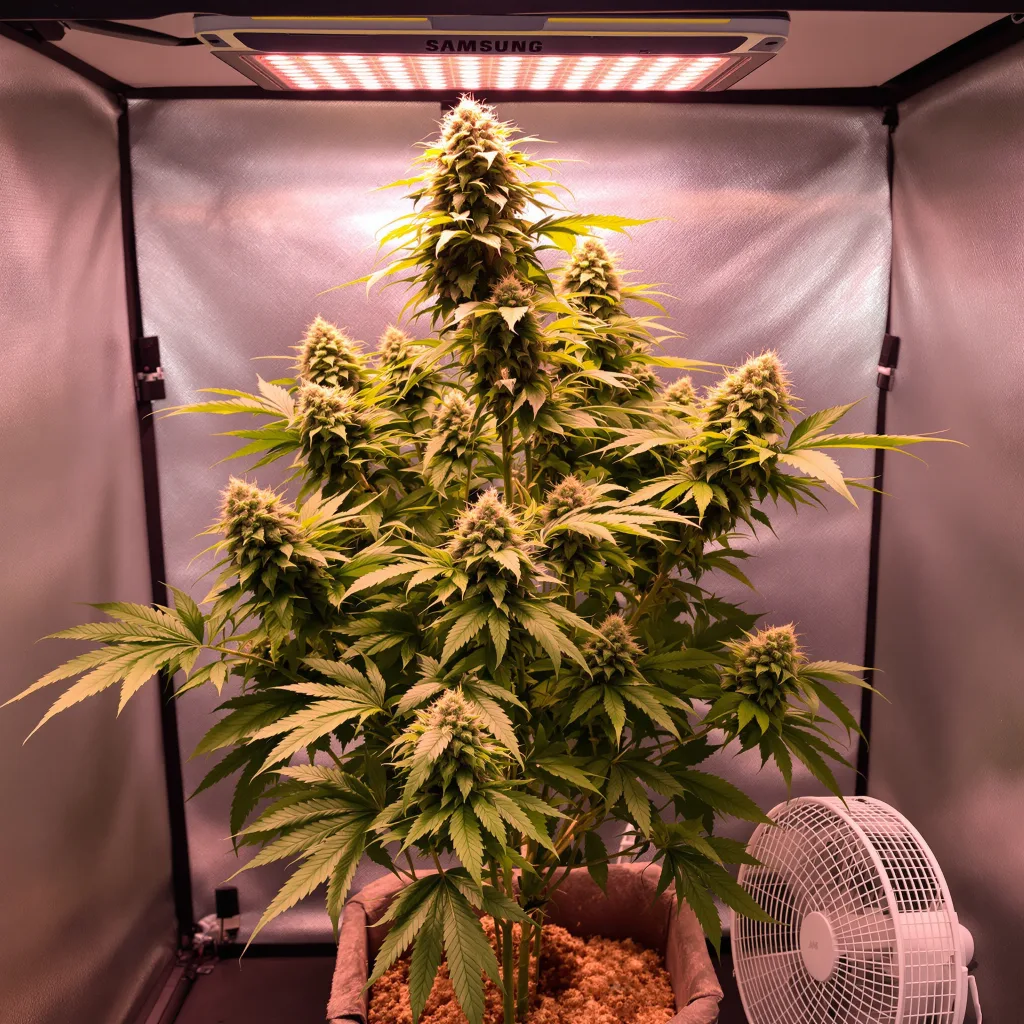Planta de cannabis Sweet and Sour Widow CBD en fase de floración — 120-180 cm feminizada