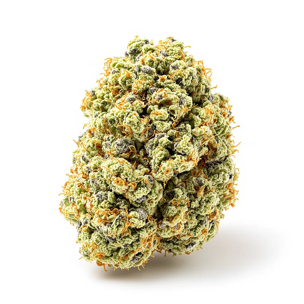 Sweet and Sour Widow CBD 50% indica / 50% sativa — flor con tricomas visibles