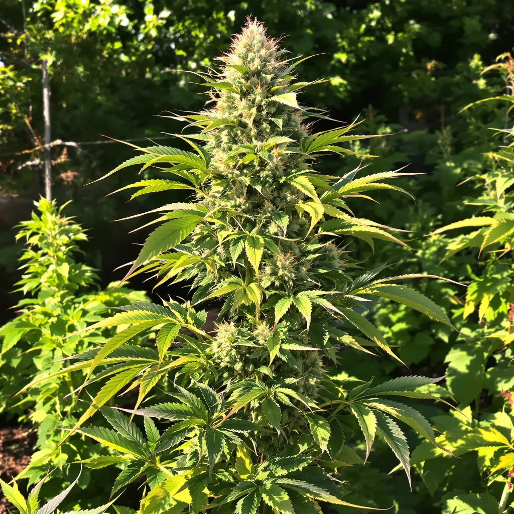 Sweet Baby Jane 82% indica / 18% sativa — flor con tricomas visibles