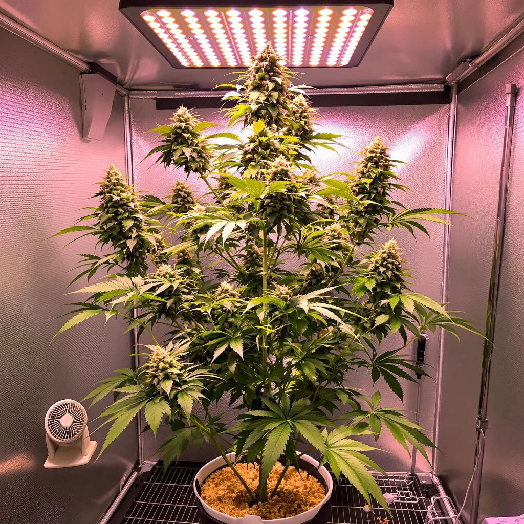 Planta de cannabis Sweet Berry en fase de floración — 60-100 cm autofloración