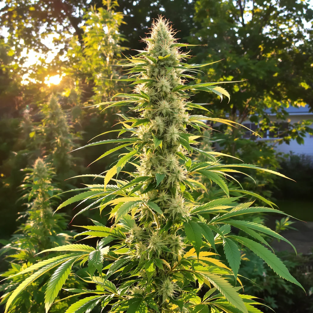 Sweet Berry 38% indica / 62% sativa — flor con tricomas visibles