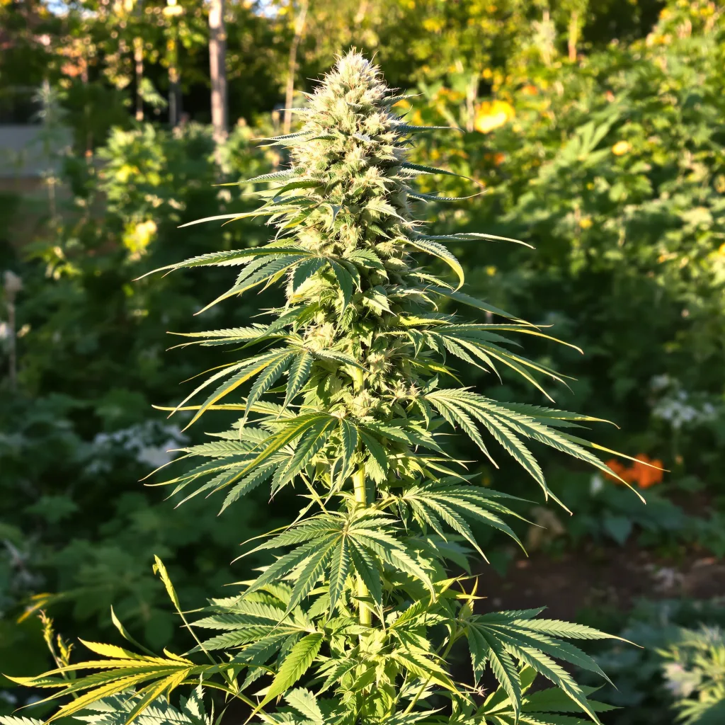 Sweet Cheese 17% indica / 83% sativa — flor con tricomas visibles