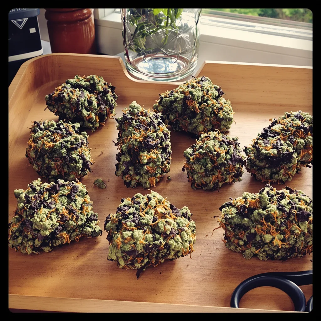 Sweet Deep Grapefruit 70% indica / 30% sativa — flor con tricomas visibles