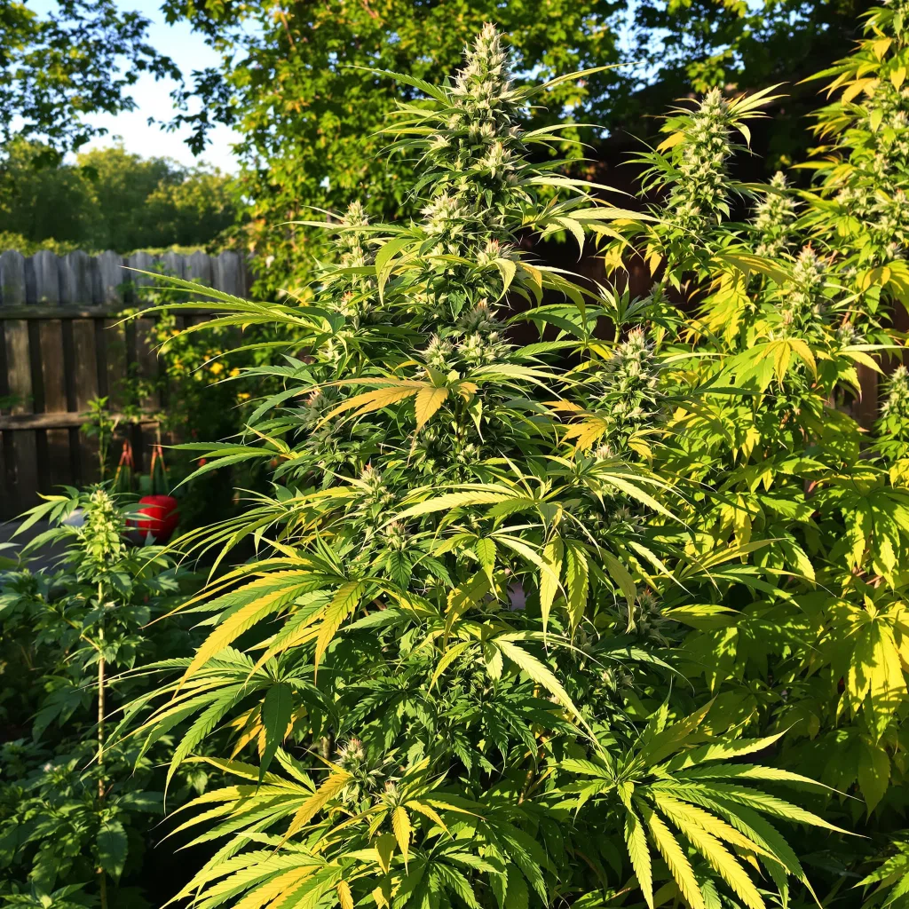 Sweet Diesel 14% indica / 86% sativa — flor con tricomas visibles