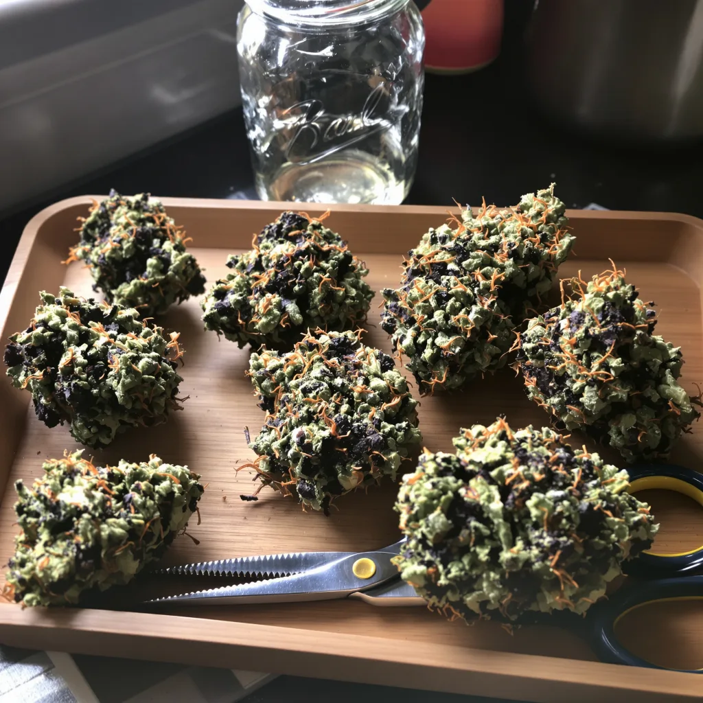 Sweet Dream 78% indica / 22% sativa — flor con tricomas visibles