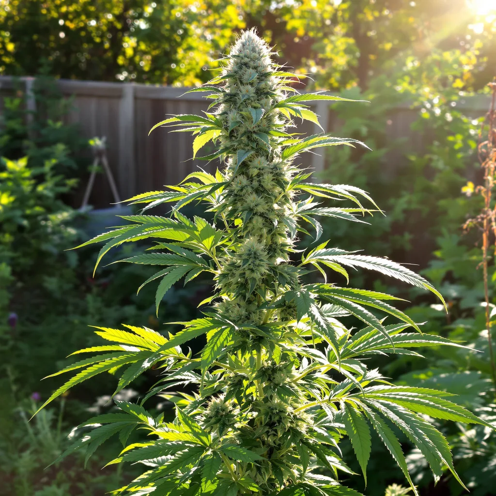 Sweet Nina 54% indica / 46% sativa — flor con tricomas visibles