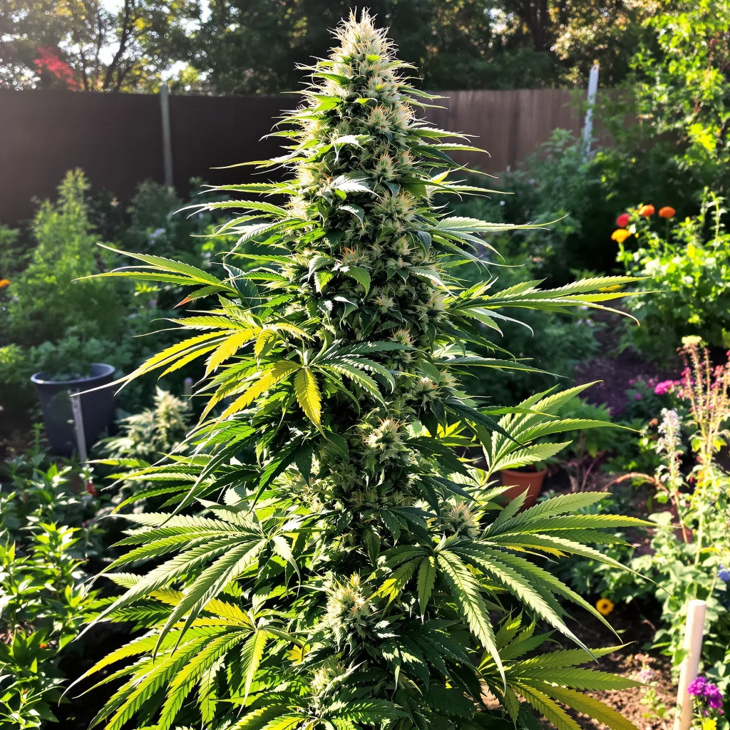Sweet Pebbles 49% indica / 51% sativa — flor con tricomas visibles