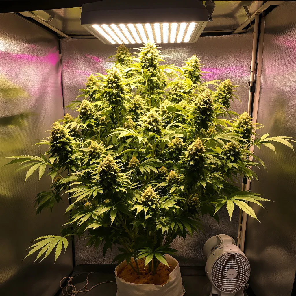 Planta de cannabis Sweet Tooth en fase de floración — 60-100 cm autofloración