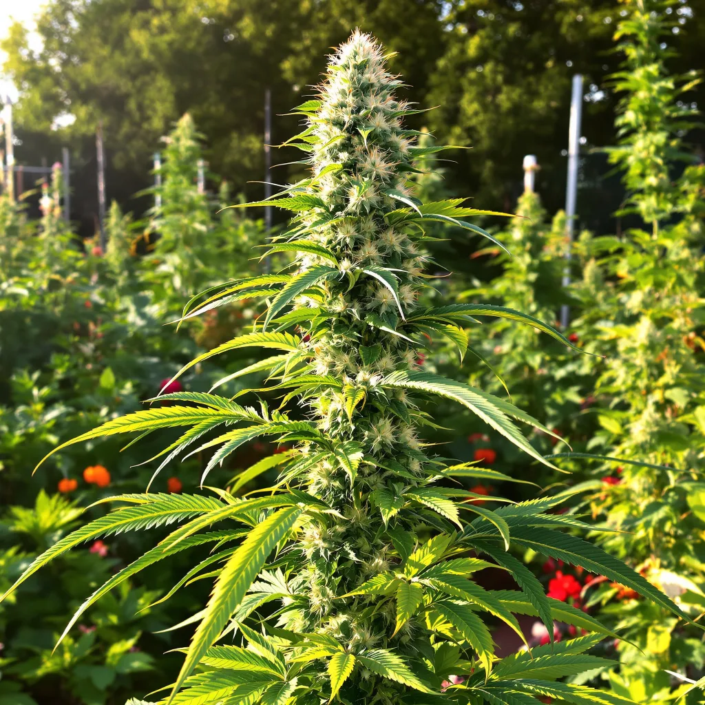 Sweet Tooth 36% indica / 64% sativa — flor con tricomas visibles