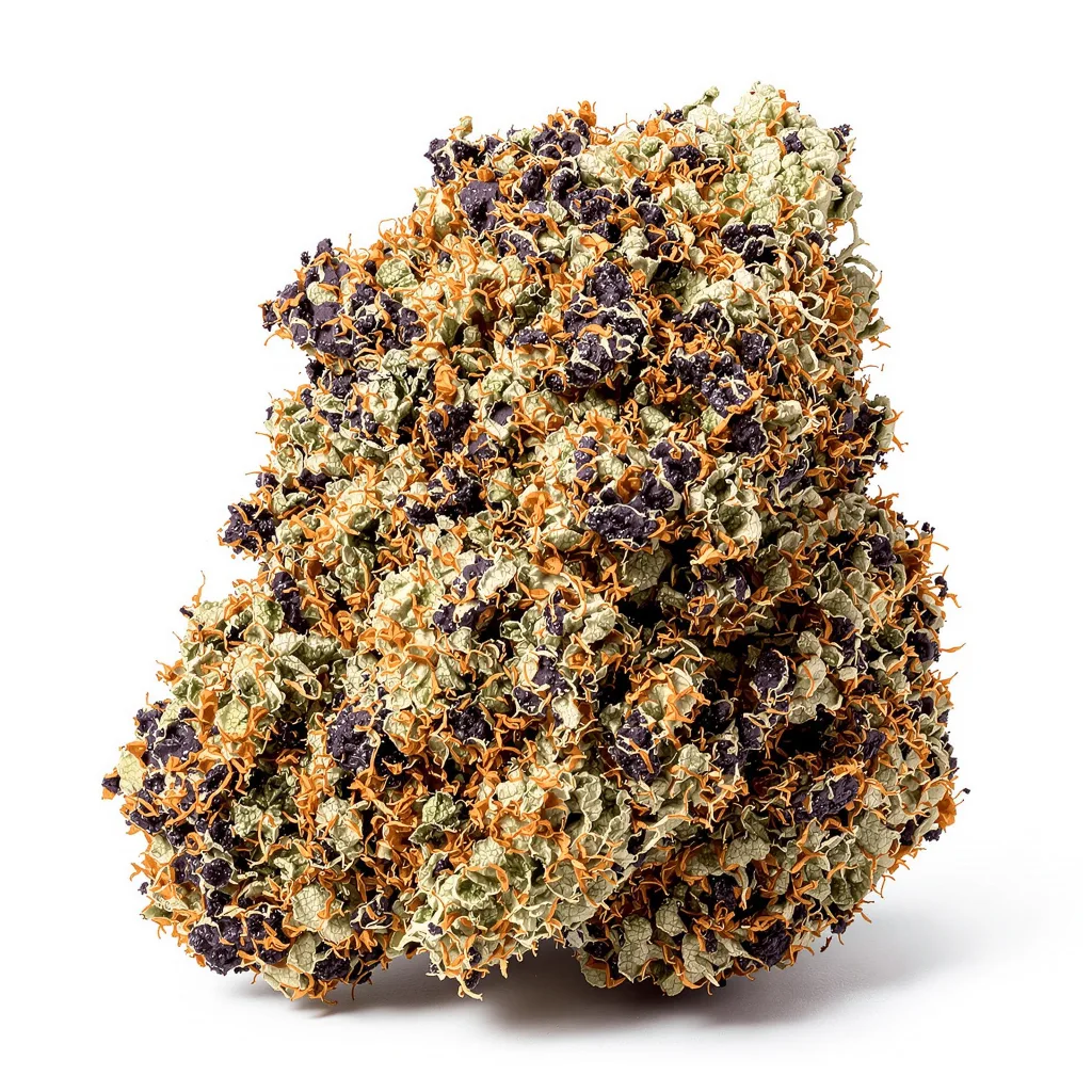 Sweet ZZ 85% indica / 15% sativa — flor con tricomas visibles